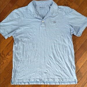Peter Millar Sky Blue Polo Golf Shirt 100% Pima Cotton